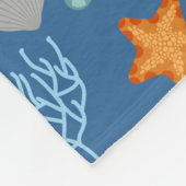 Unterwasserleben-Muster Fleecedecke (Ecke)