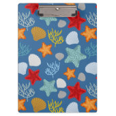 Unterwasserleben-Muster Klemmbrett (Vorderseite)