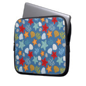 Unterwasserleben-Muster Laptopschutzhülle (Vorderseite Links)