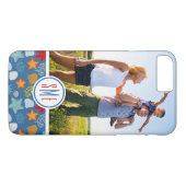Unterwasserleben Pattern| Ihr Foto u. Monogramm Case-Mate iPhone Hülle (Rückseite (Horizontal))