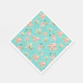 Unterwasserleben Serviette (Ecke)