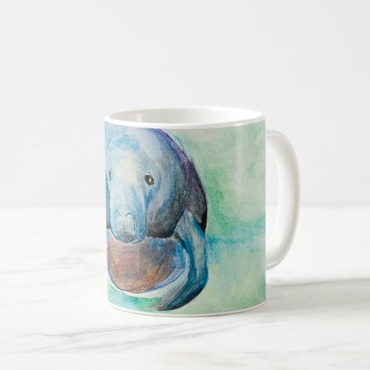 Unterwassermanatee Kaffeetasse (VorderseiteRechts)