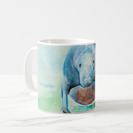Unterwassermanatee Kaffeetasse (Vorderseite Links)