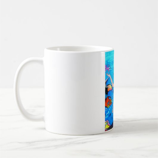 Unterwassermeerjungfrau-Tasse Kaffeetasse (Links)