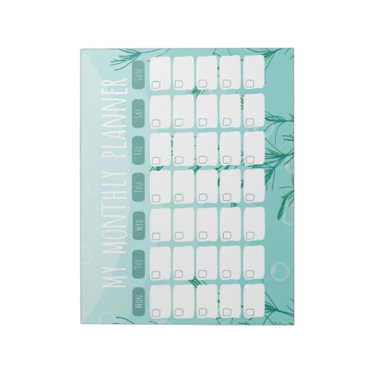 Unterwassermonatsplaner Notizblock (Rotiert)