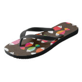 Unterwassermuster 2 der abstrakten retro Fische Badesandalen (Schrägansicht)