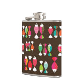 Unterwassermuster 2 der abstrakten retro Fische Flachmann (Links)