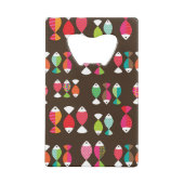 Unterwassermuster 2 der abstrakten retro Fische Geldbeutel Flaschenöffner (Rückseite)