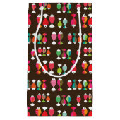 Unterwassermuster 2 der abstrakten retro Fische Kleine Geschenktüte (Vorderseite)