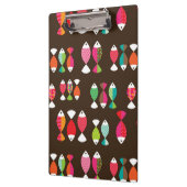 Unterwassermuster 2 der abstrakten retro Fische Klemmbrett (Links)