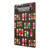 Unterwassermuster 2 der abstrakten retro Fische Mini Klemmbrett (Gewinkelt2)