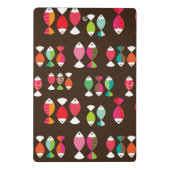 Unterwassermuster 2 der abstrakten retro Fische Mini Klemmbrett (Rückseite)