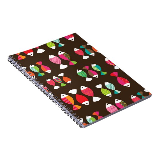 Unterwassermuster 2 der abstrakten retro Fische Notizblock (Rechte Seite)