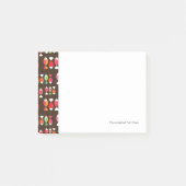 Unterwassermuster 2 der abstrakten retro Fische Post-it Klebezettel (Vorderseite)