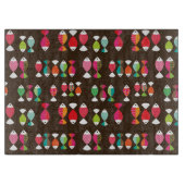 Unterwassermuster 2 der abstrakten retro Fische Schneidebrett (Vorderseite)