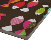Unterwassermuster 2 der abstrakten retro Fische Schneidebrett (Ecke)