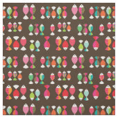 Unterwassermuster 2 der abstrakten retro Fische Stoff (Muster)