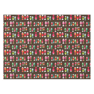 Unterwassermuster 2 der abstrakten retro Fische Tischdecke