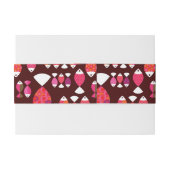 Unterwassermuster der abstrakten retro Fische Einladungsbanderole (Rückseitenbeispiel)