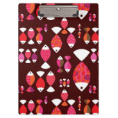 Unterwassermuster der abstrakten retro Fische Klemmbrett (Vorderseite)