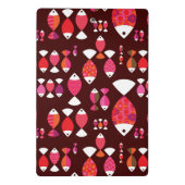 Unterwassermuster der abstrakten retro Fische Mini Klemmbrett (Rückseite)