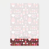 Unterwassermuster der abstrakten retro Fische Post-it Klebezettel (Vorderseite)