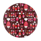 Unterwassermuster der abstrakten retro Fische Schneidebrett (Vorderseite)