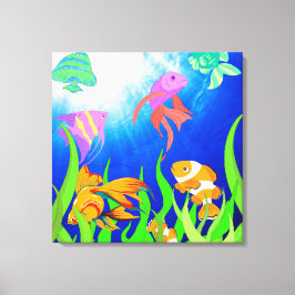 Unterwasseroase tropisches Fischparadies Leinwanddruck