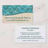 Unterwasserpoolfliesen mit der Pflasterung Visitenkarte (Vorne/Hinten)