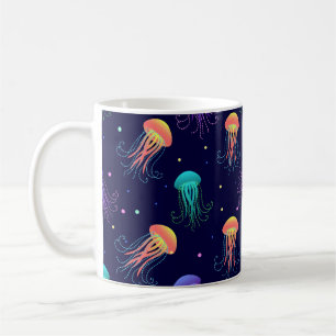 Unterwasserqualle: helles Muster. Kaffeetasse