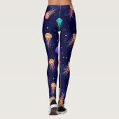 Unterwasserqualle: helles Muster. Leggings (Rückseite)