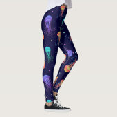Unterwasserqualle: helles Muster. Leggings (Rechts)