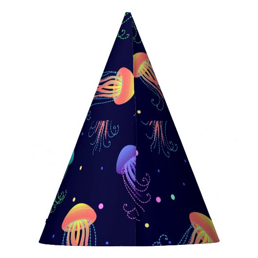 Unterwasserqualle: helles Muster. Partyhütchen (Rückseite)
