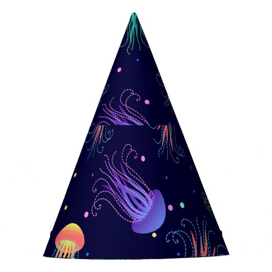 Unterwasserqualle: helles Muster. Partyhütchen (Vorderseite)