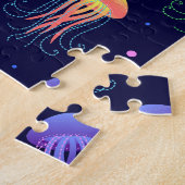 Unterwasserqualle: helles Muster. Puzzle (Seite)