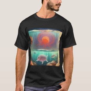 Unterwasserquallen und Fische T-Shirt