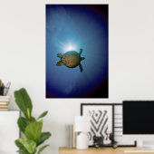 Unterwasserschildkröte| Andaman Sea, Thailand Poster (Heimbüro)