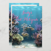 Unterwasserschläger Mitzvah Einladung (Vorne/Hinten)