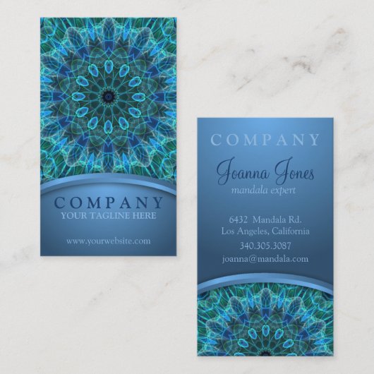 Unterwasserschönheits-Mandala Visitenkarte (Vorne/Hinten)