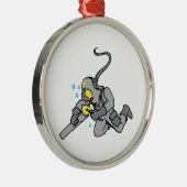 Unterwasserschweißer Silbernes Ornament (Rechts)