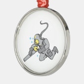 Unterwasserschweißer Silbernes Ornament (Links)