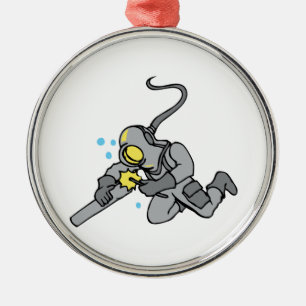 Unterwasserschweißer Silbernes Ornament