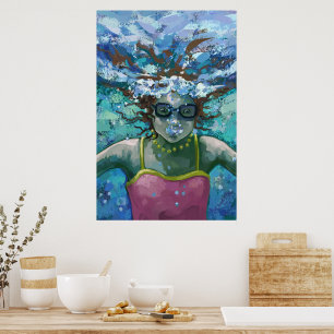 Unterwasserschwimmen Poster