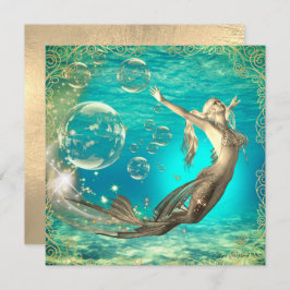 Unterwasserschwimmkarte Fantasy Mermaid Flat Card