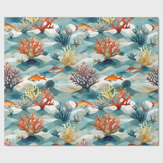 Unterwassersee Geschenkpapier (Flach)