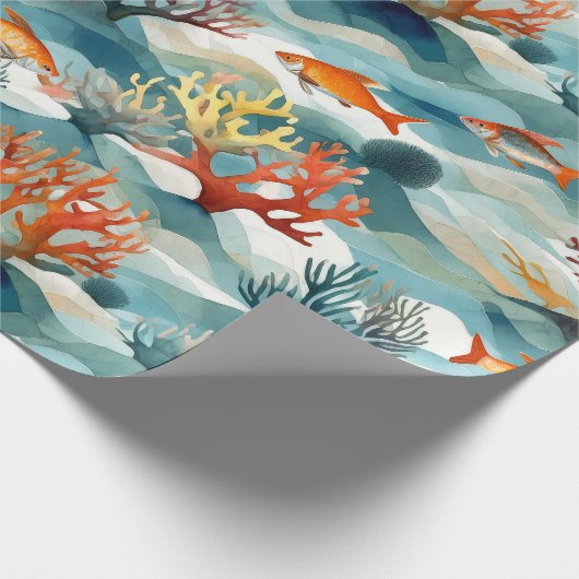 Unterwassersee Geschenkpapier (Ecke)