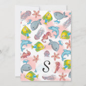 Unterwasserseegeschöpf-Aquarell-Illustrationen Einladung (Rückseite)