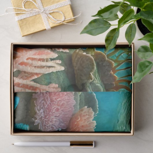 Unterwassersonnenschirm und Tangs, Design 4 Gewebe Seidenpapier (Geschenk)