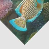 Unterwassersonnenschirm und Tangs, Design 4 Gewebe Seidenpapier (Detail)