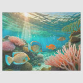 Unterwassersonnenschirm und Tangs, Design 4 Gewebe Seidenpapier (Vorderseite)